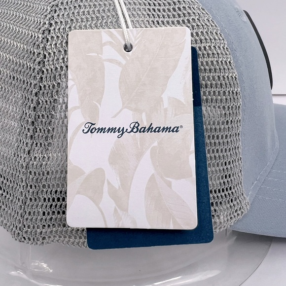 TOMMY BAHAMA CAP/HAT, 3D MARLON FISH LOGO IN RUBBER,TAUP-GREY HAT WITH GREY MESH - Picture 11 of 13